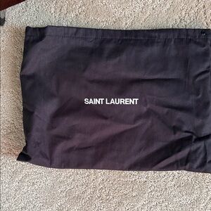 Saint Laurent Black Skirt Dust Bag with White Logo